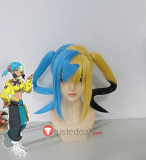Pokemon Legends Z-A ZA Canari Blonde Yellowish Blue Styled Anti Gravity Cosplay Wig