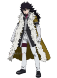 Fairy Tail Macbeth Midnight Black Styled Cosplay Wig 70cm