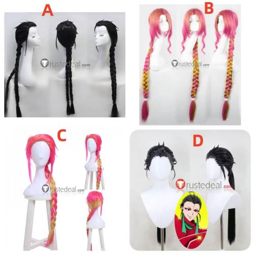 Nanbaka Uno Liang Pink Blonde Black Styled Cosplay Wig