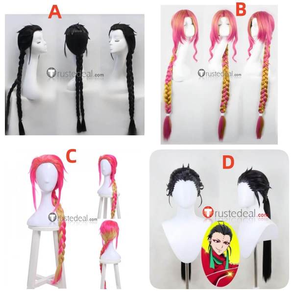 Nanbaka Uno Liang Pink Blonde Black Styled Cosplay Wig