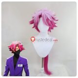 Nanbaka Tsukumo Styled Pink Cosplay Wig 100cm
