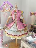 Prism Paradise PriPara Laala Manaka Pink Idol Lolita Dress Cosplay Costume