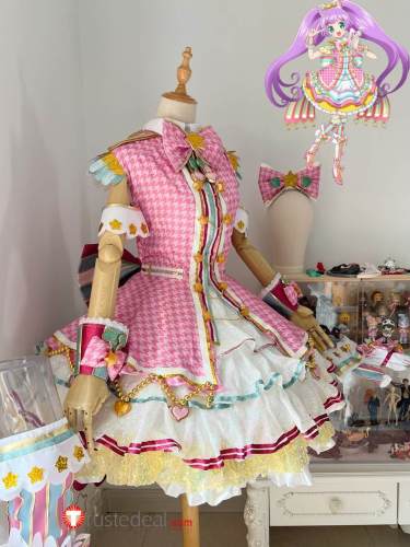Prism Paradise PriPara Laala Manaka Pink Idol Lolita Dress Cosplay Costume