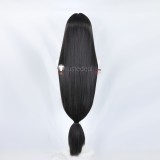 Genshin Impact Concert Drummer Chongyun Child Young Shenhe Greyish Black Blue Styled Cosplay Wig