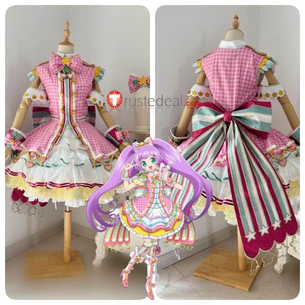 Prism Paradise PriPara Laala Manaka Pink Idol Lolita Dress Cosplay Costume