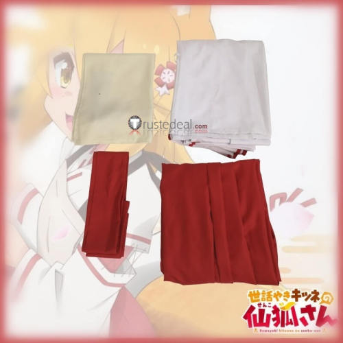 Sewayaki Kitsune no Senko-san Senko-san Red White Kimono Cosplay Costume 2