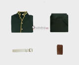Dead Account Souji Enishiro Kiyomi Urusugawa Kukuru Kasubata Green Uniform Cosplay Costume