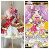 Prism Paradise PriPara Laala Manaka Pink White Idol Lolita Dress Cosplay Costume