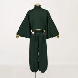 Dead Account Souji Enishiro Kiyomi Urusugawa Kukuru Kasubata Green Uniform Cosplay Costume