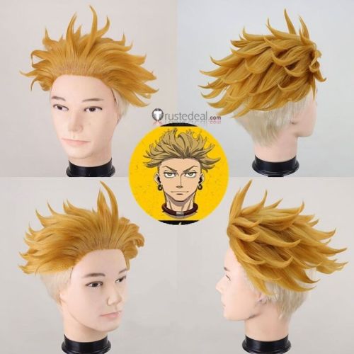 Gachiakuta Enjin Regto Golden Blonde Black Styled Lace Front Cosplay Wig