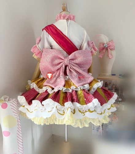 Prism Paradise PriPara Laala Manaka Pink White Idol Lolita Dress Cosplay Costume