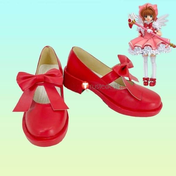 Cardcaptor Sakura Kinomoto Sakura Red Cosplay Shoes