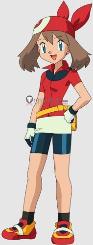 Pokemon Trainer May Haruka Brown Styled Anti Gravity Cosplay Wig