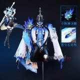 Genshin Impact Eula Blue Black Set Cosplay Costume