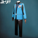 Yuri on Ice Katsuki Yuuri Blue Black Sports Uniform Cosplay Costume