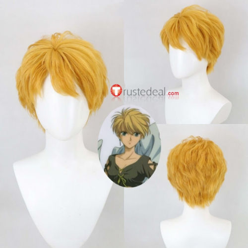 Fushigi Yuugi Chichiri Houjun Ri Yui Hongom Blonde Blue Styled Cosplay Wig