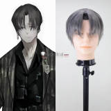 Limbus Company The Lord of Hongyuan Hong Lu Emil Sinclair Jia Qiu Vergilius Grey Black Blue Ponytail Styled Cosplay Wig