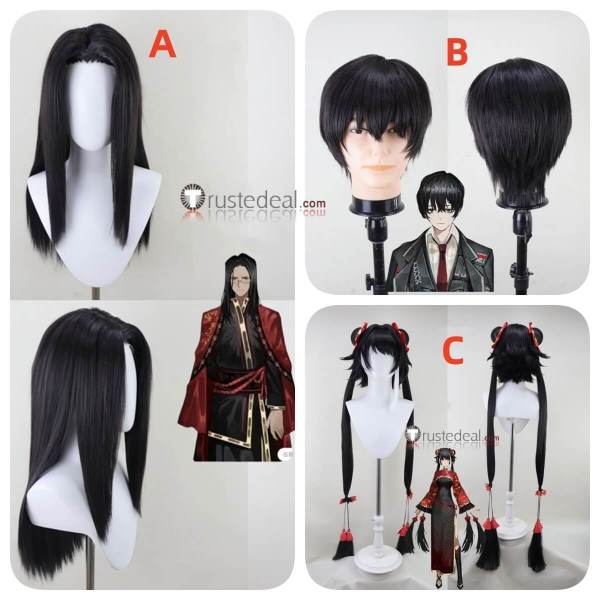 Limbus Company Yi Sang Jia Xichun Wei Black Styled Cosplay Wig
