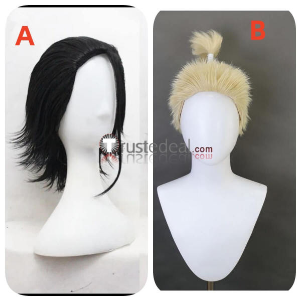 One Piece Sir Crocodile Shimotsuki Ryuma Blonde Black Styled Cosplay Wig