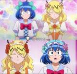 Mairimashita Iruma kun Opera Female Suzuki Iruma Blue Red Styled Cosplay Wig