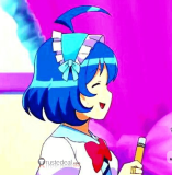 Mairimashita Iruma kun Opera Female Suzuki Iruma Blue Red Styled Cosplay Wig