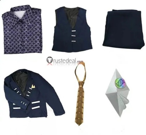 Pokemon Legends Z-A ZA Philippe Blue Suit Cosplay Costume