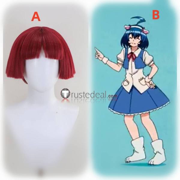 Mairimashita Iruma kun Opera Female Suzuki Iruma Blue Red Styled Cosplay Wig