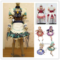Sword Art Online CR Valentine's Day Asuna Sinon Yuuki Silica Maid Cosplay Costume
