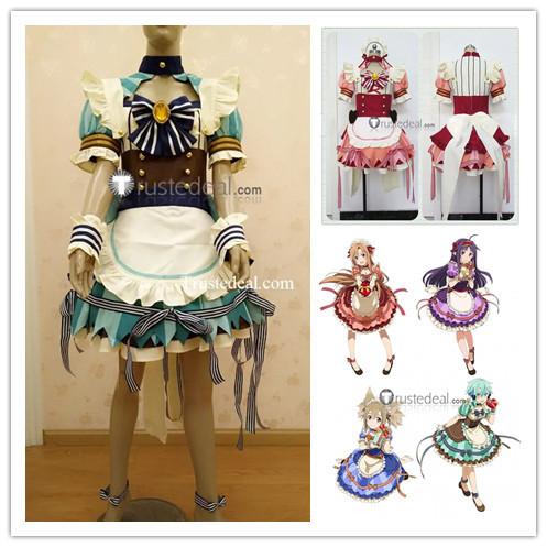 Sword Art Online CR Valentine's Day Asuna Sinon Yuuki Silica Maid Cosplay Costume