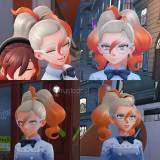 Pokemon Legends Z-A ZA Team Flare Grisham Griselle Styled Cosplay Wig