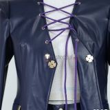 Jojo's Bizarre Adventure Vento Aureo Leone Abbacchio Blue Pleather Cosplay Costume