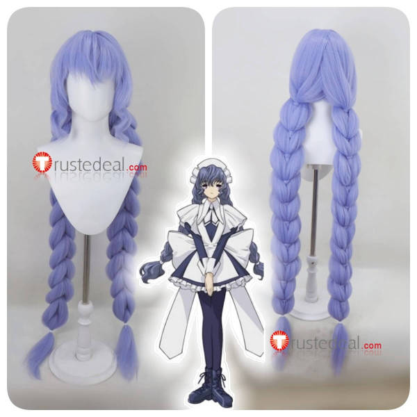 Chobits Yuzuki Blue Braid Styled Cosplay Wig