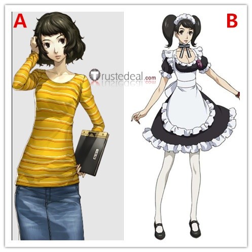 Persona 5 Sadayo Kawakami Becky Styled Brown Black Cosplay Wig