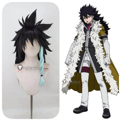 Fairy Tail Macbeth Black Styled Cosplay Wig 70cm