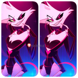 Hazbin Hotel Angel Dust Black Suit Cosplay Costume