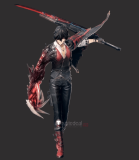 Commission Code Vein Louis Amamiya Black Dark Brown Styled Cosplay Wig