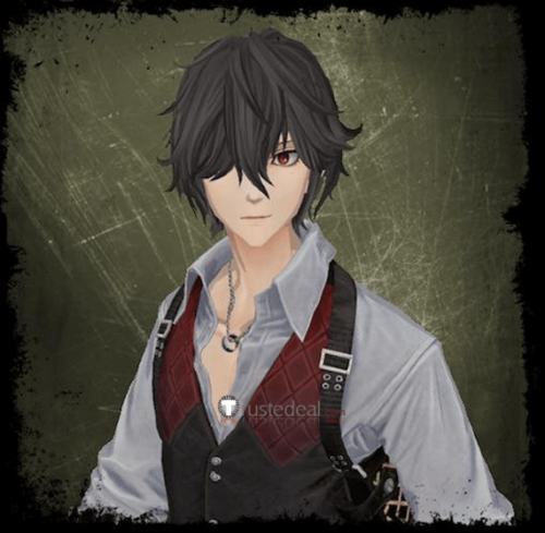 Commission Code Vein Louis Amamiya Black Dark Brown Styled Cosplay Wig