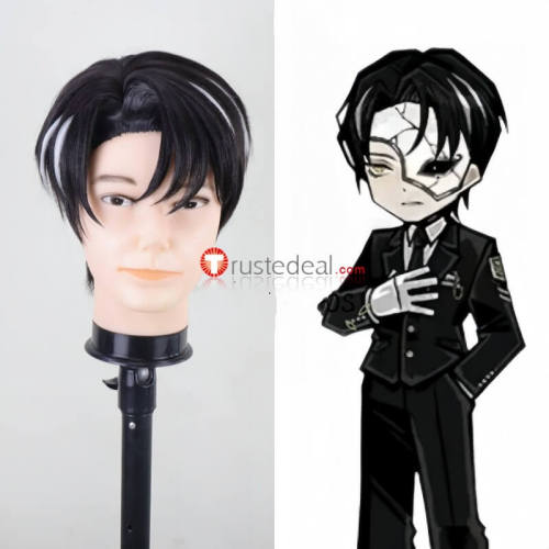 Limbus Company Outis Don Quixote Rien Black Silver Brown Styled Cosplay Wig