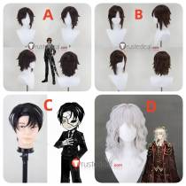 Limbus Company Outis Don Quixote Rien Black Silver Brown Styled Cosplay Wig