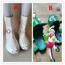 Mairimashita Iruma kun Clara Valac Iruma Suzuki Female White Green Cosplay Shoes Boots