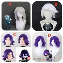 Murder Drones N Uzi Doorman Cyn Serial Designation V Silver White Purple Styled Cosplay Wig