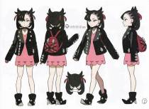 Commission Pokemon Sword Shield Marnie Black Styled Cosplay Wig