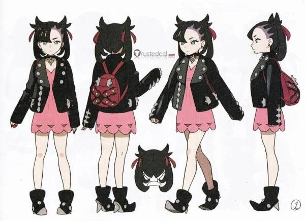 Commission Pokemon Sword Shield Marnie Black Styled Cosplay Wig