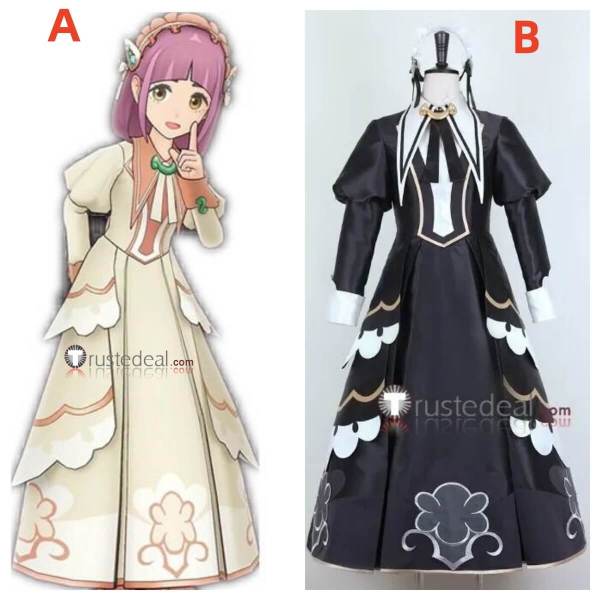 Pokemon Masters EX Lacey Black White Dress Cosplay Costume