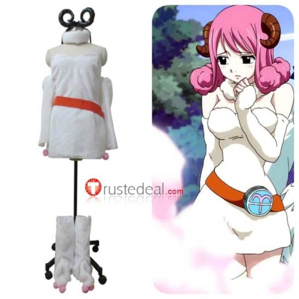 Fairy Tail Aries White Cosplay Costume 2