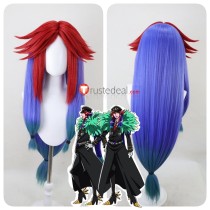 Nanbaka Kiji Mitsuba Red Purple Styled Cosplay Wig 90cm