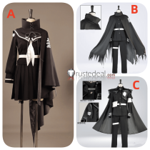 The Hundred Line Last Defense Academy Eito Aotsuki Takumi Sumino Amemiya Darumi Battle Black Cape Cosplay Costume