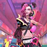 League of Legends LOL Lovestruck Jinx Styled Cosplay Wig