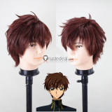 Code Geass Kallen Stadtfeld Suzaku Kururugi Brown Red Styled Red Cosplay Wig