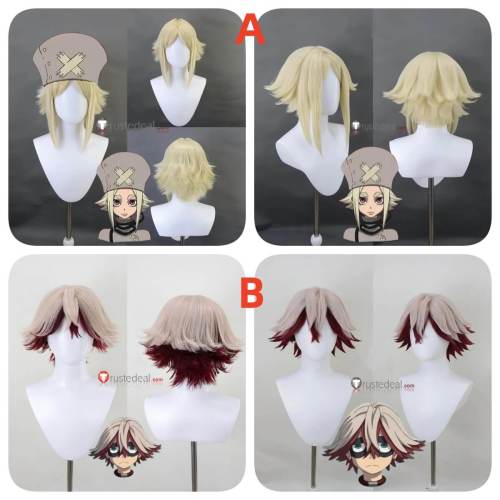 Gachiakuta Cleaner Eishia Fu Orostor Blonde Red Styled Cosplay Wig